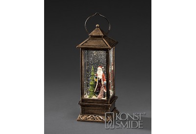 Konstsmide Lantern with Santa (Battery Operated, Warm White, LED, Water Filled)